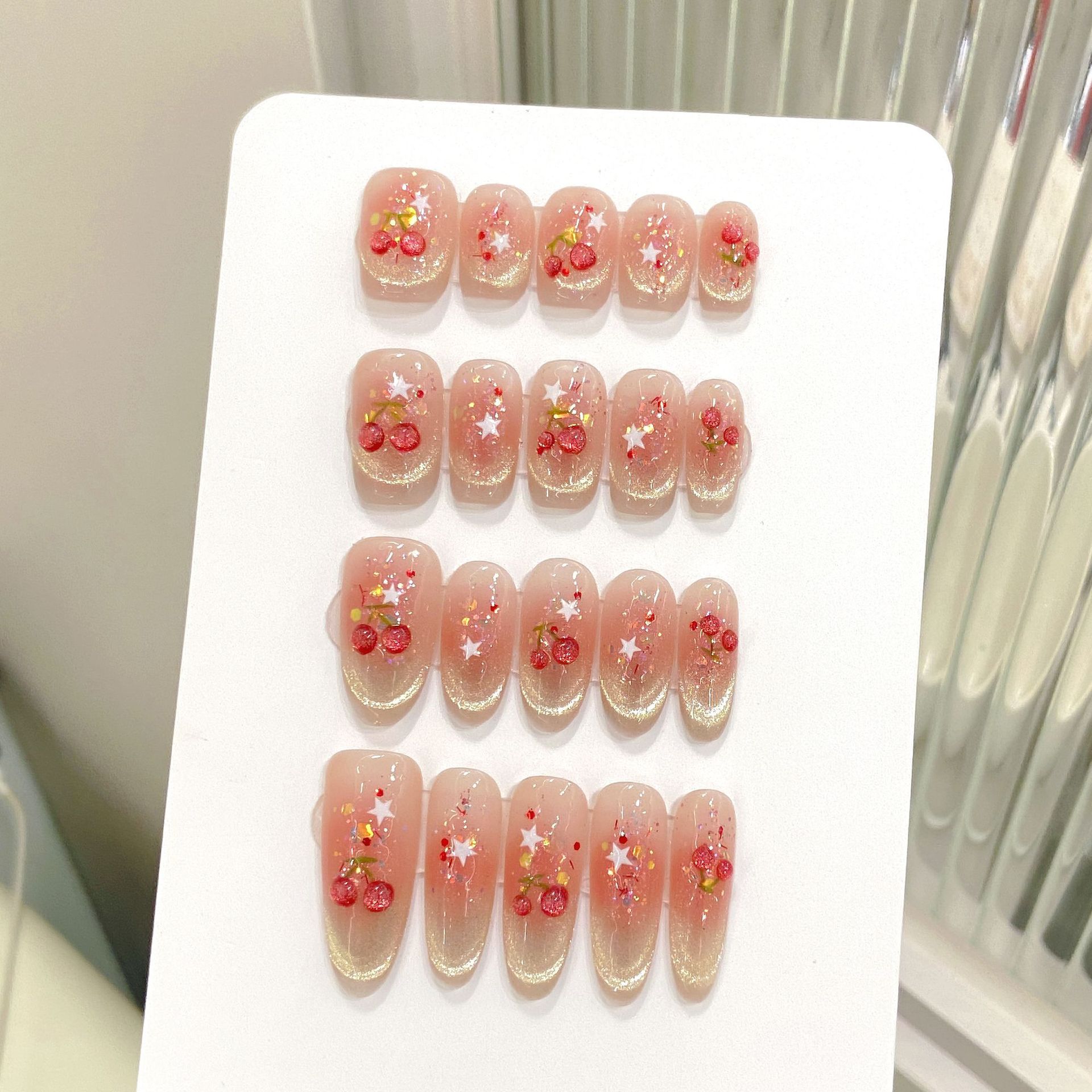 Resin Art Glitter - 10 Uds. De uñas postizas de