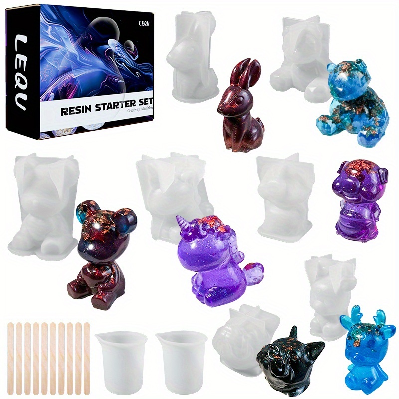 Resin Art Jewellery - Juego de 19 moldes de resina,