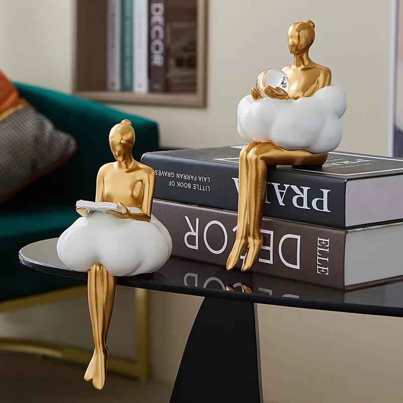 Resin Art Aesthetic - Estatua nórdica de nube para niña,