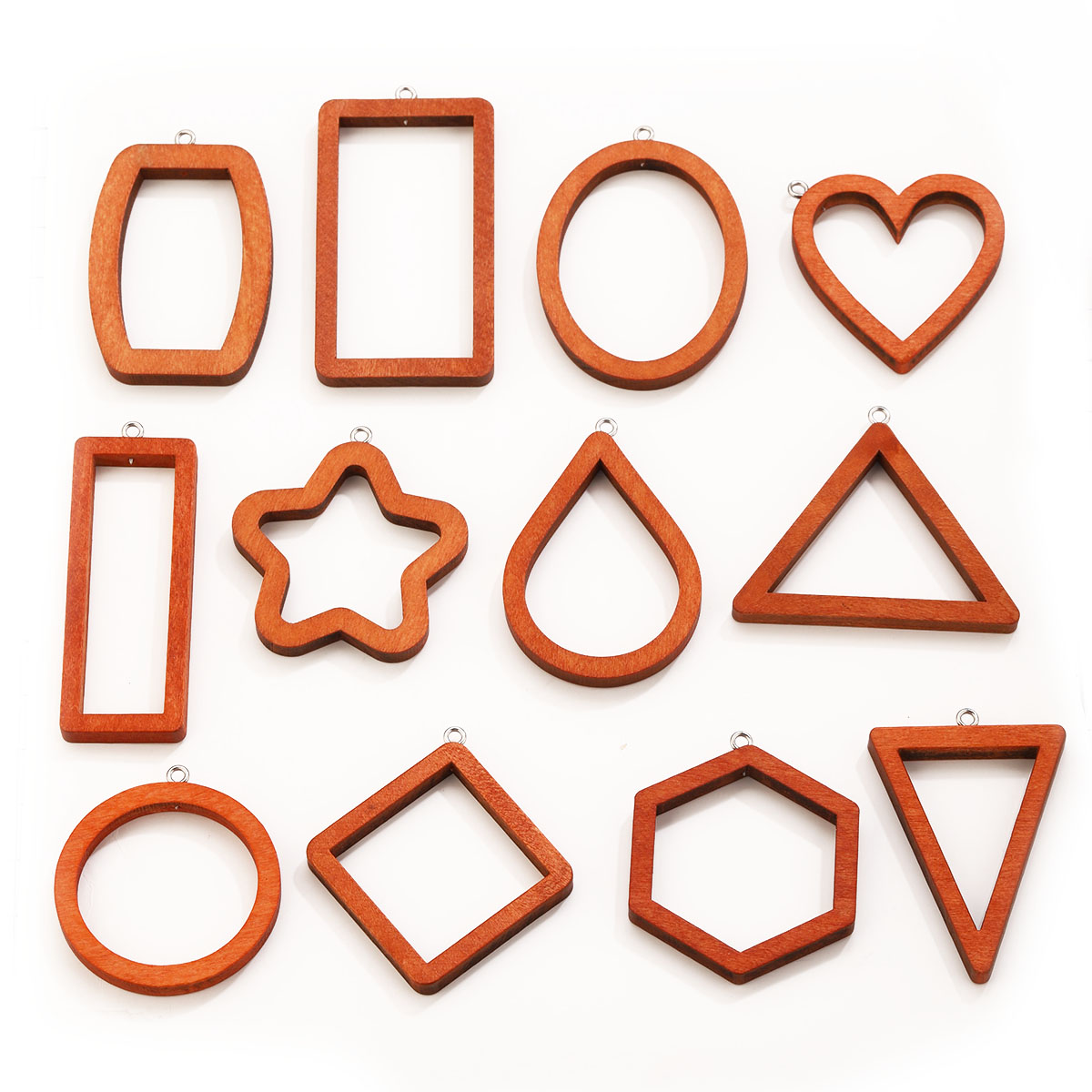 Resin Art Materials Kit - 10PCS Dijes Geométricos de Madera Triangulares