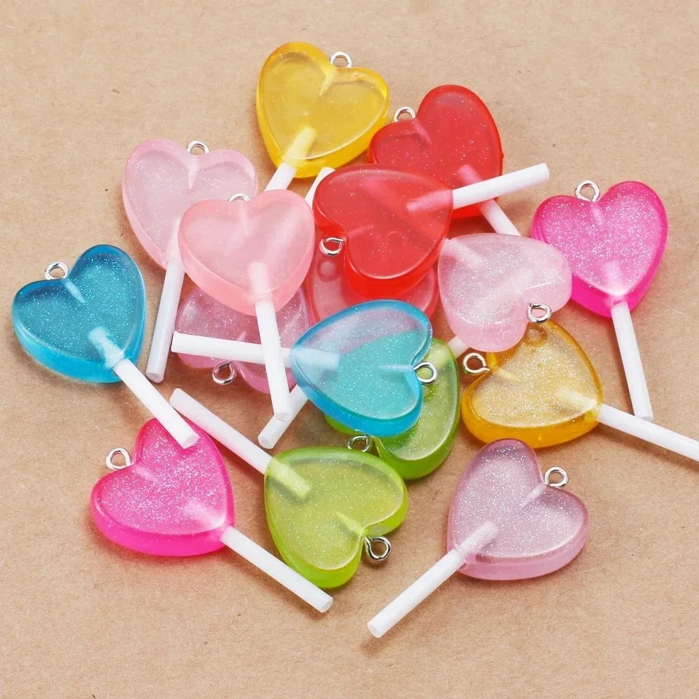 Resin Art Glitter - 10 unidades de dijes de resina