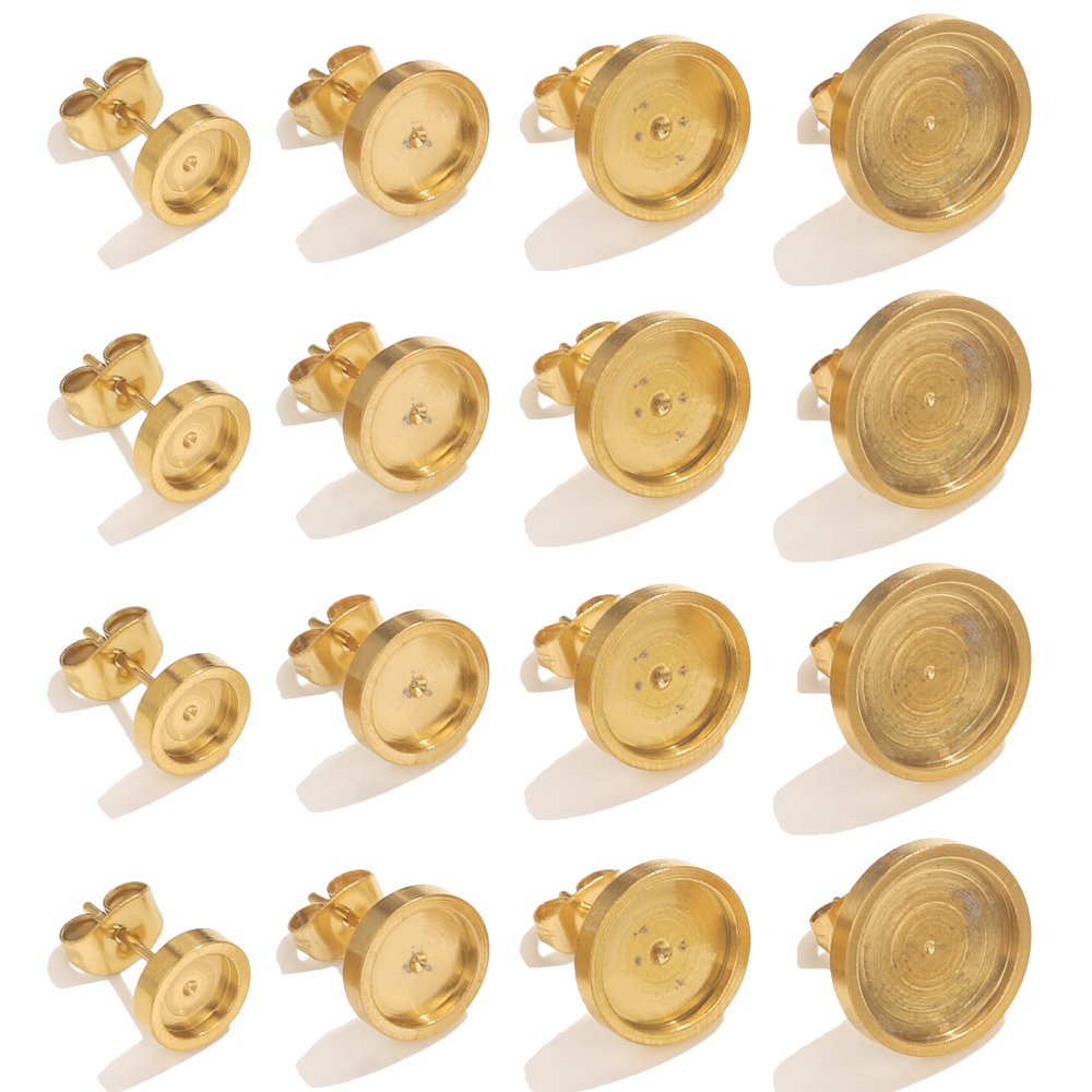 Resin Art Materials Kit - 10 Uds. De pendientes dorados de