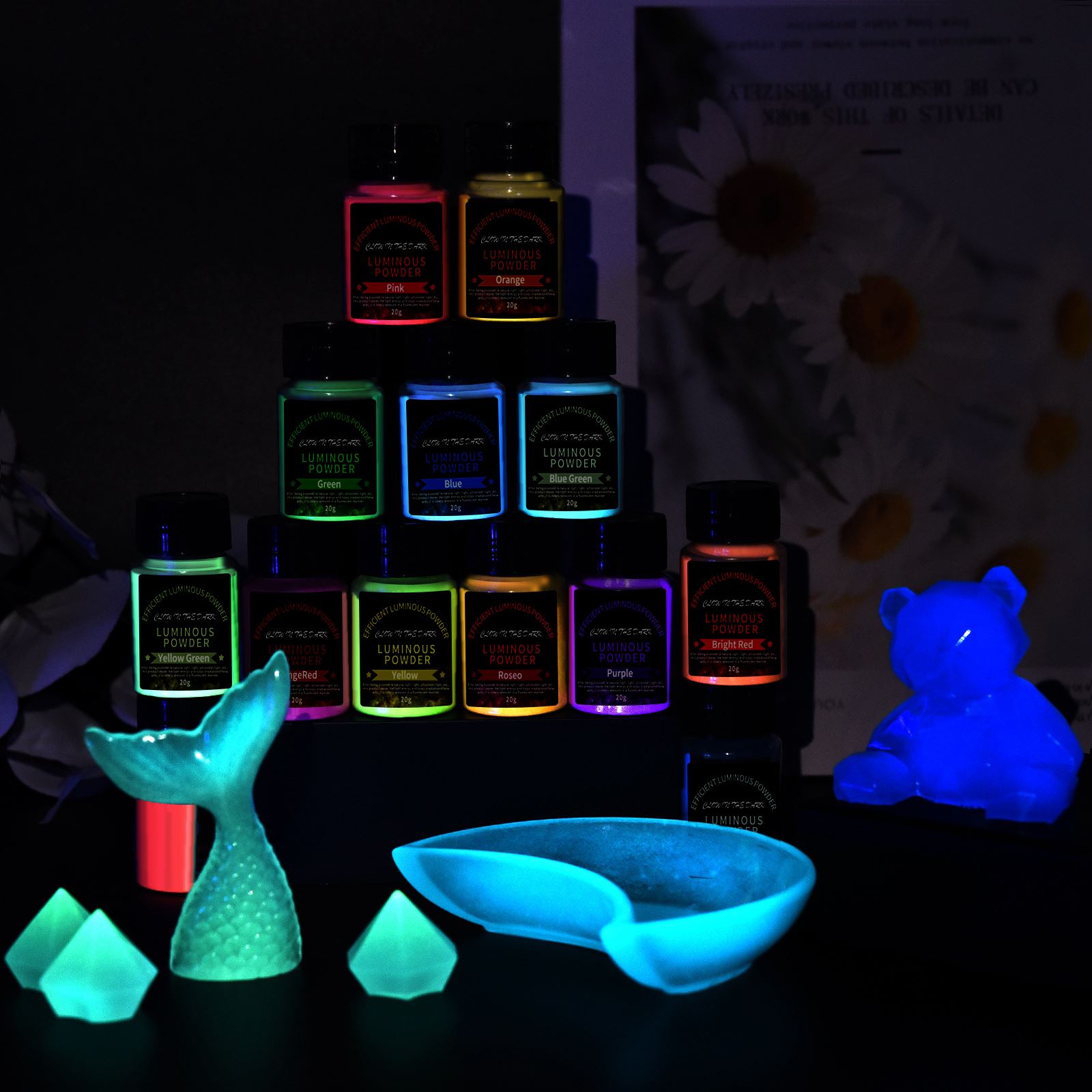Pintura en polvo luminosa bril - Resin Art Glue reseña y precio