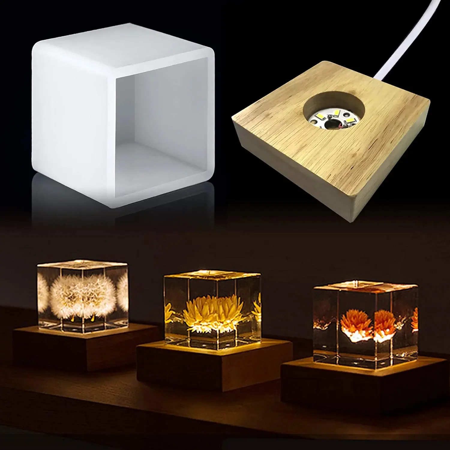 Molde de resina de luz cuadrad - Resin Art And Wood reseña y precio