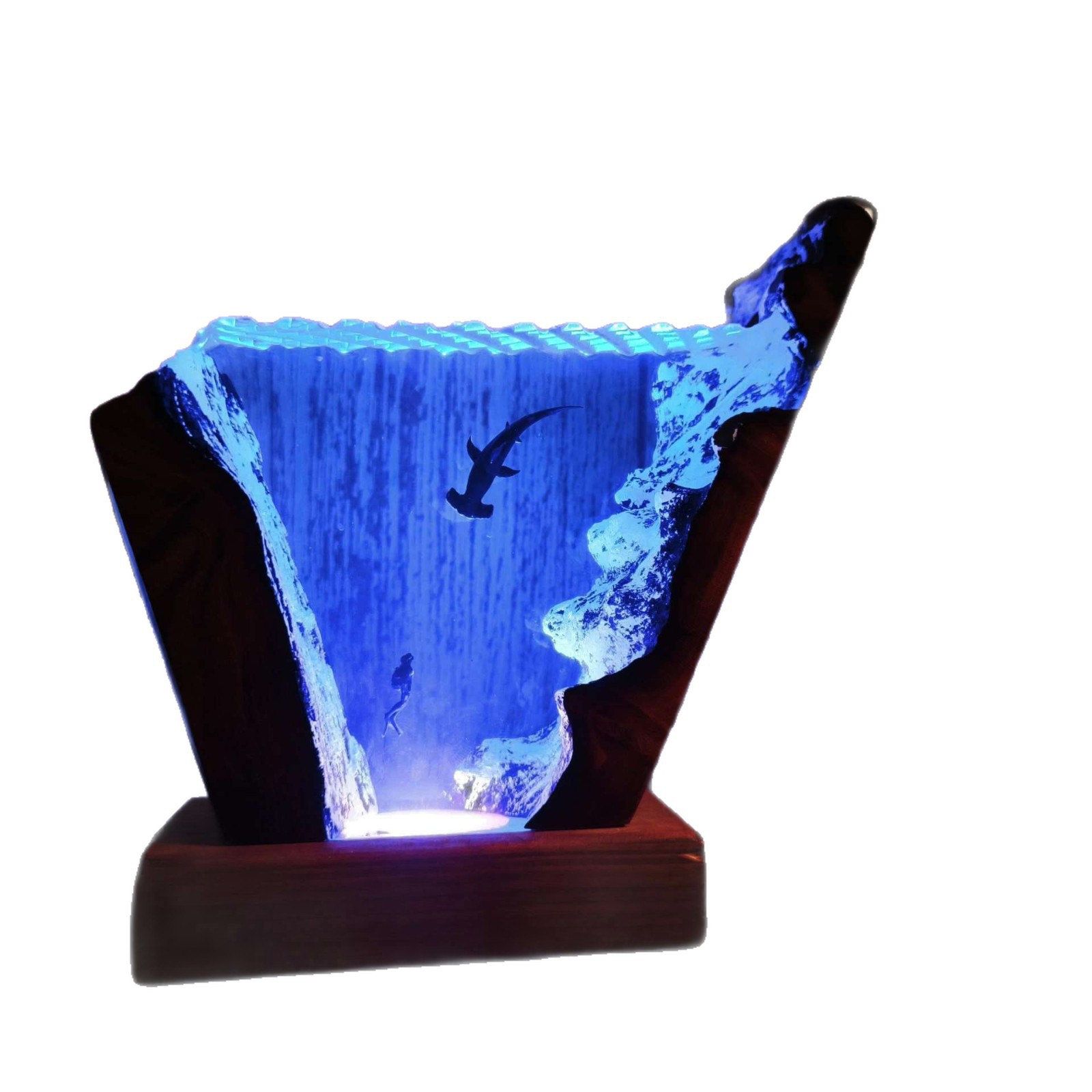Adorno Luminoso de Tiburón Mar - Resin Art And Wood reseña y precio