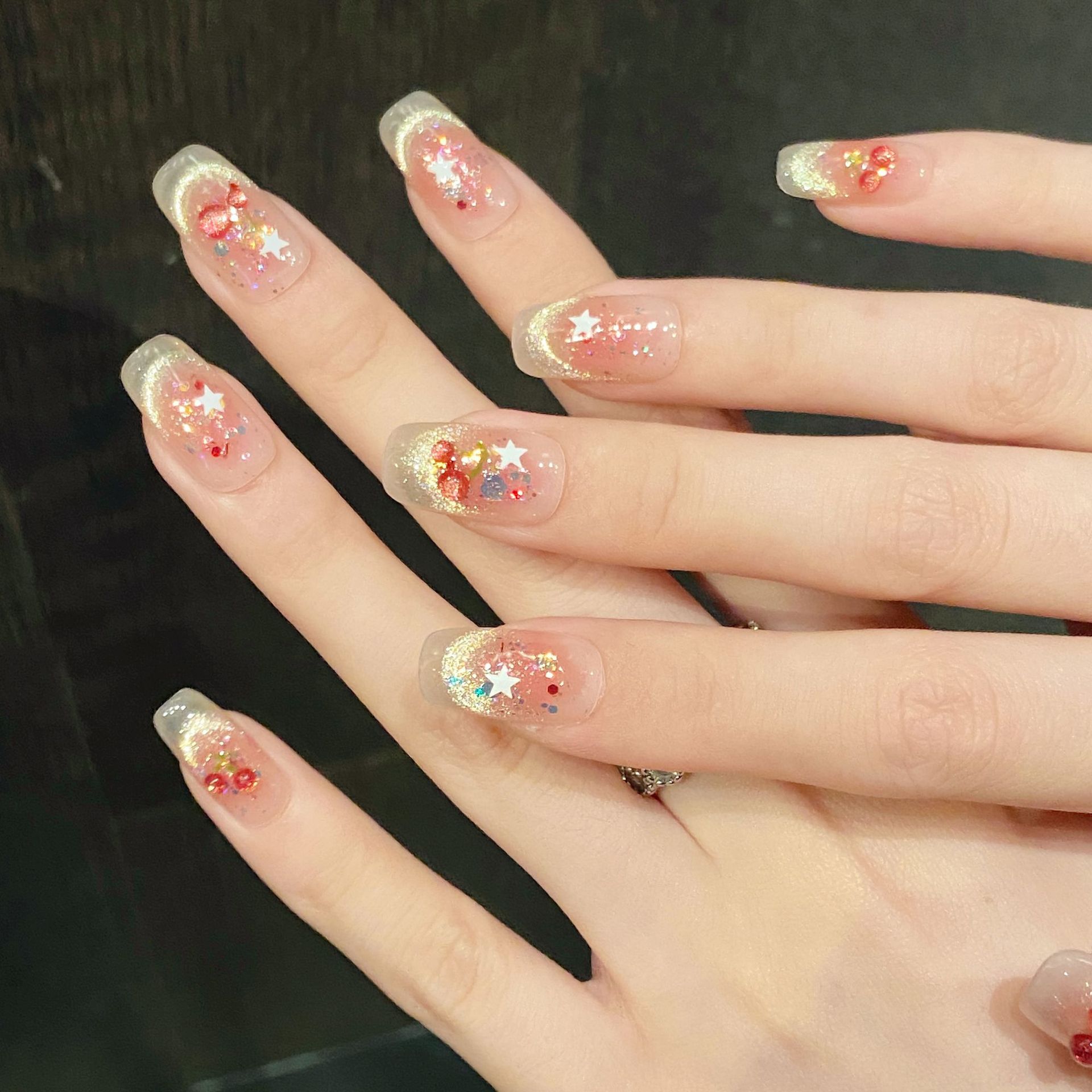 10 Uds. De uñas postizas de ce - Resin Art Glitter reseña y precio