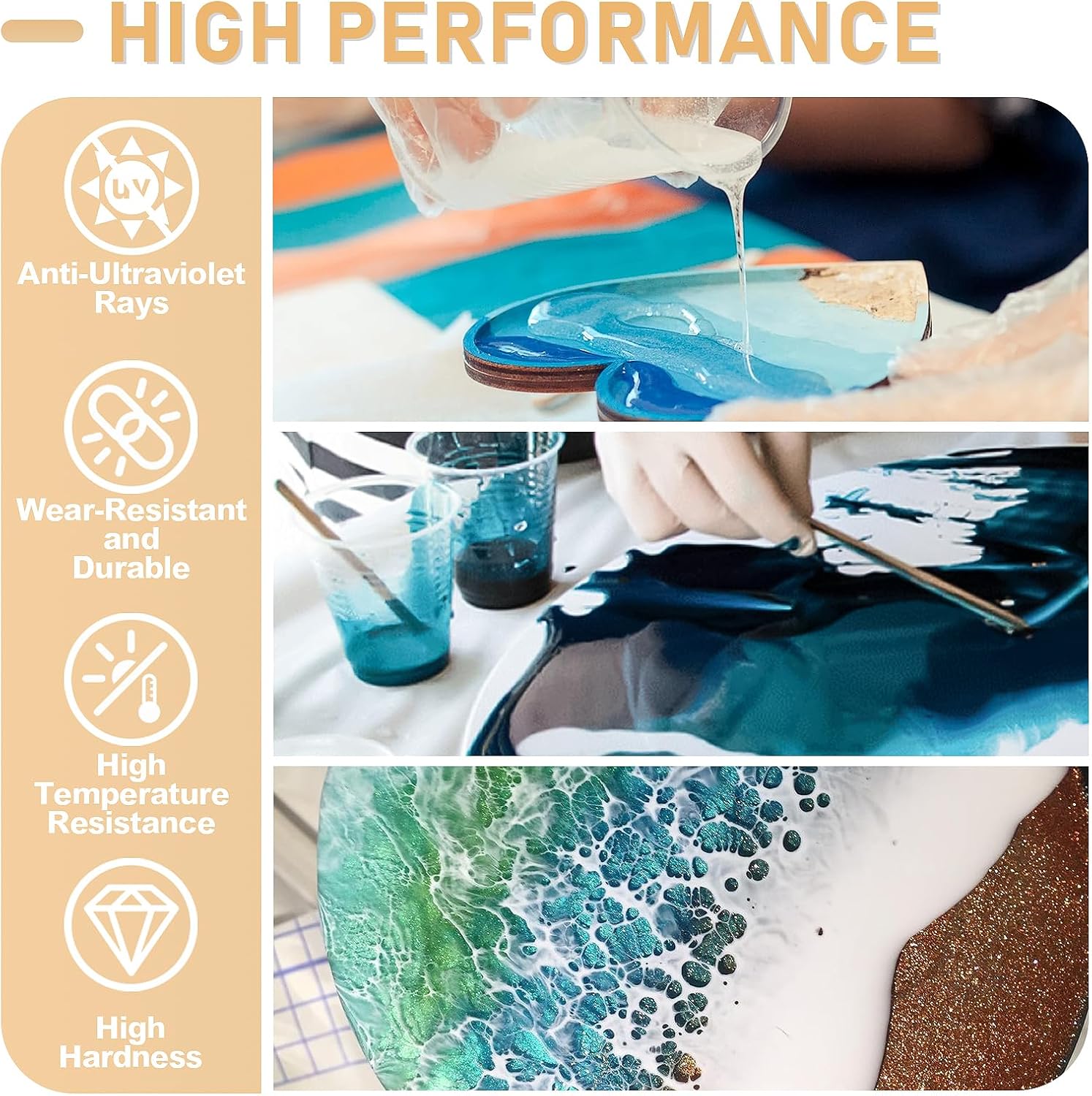 Pegamento epoxi de resina AB d - Resin Art Glue reseña y precio