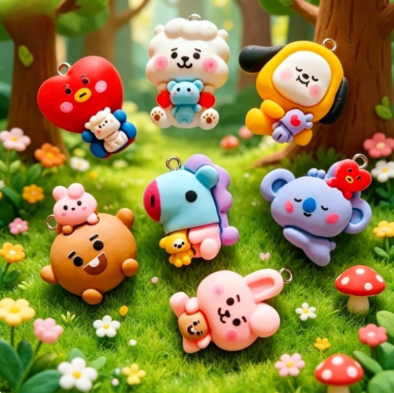 7 piezas de dijes de resina BT - Resin Art Jewellery reseña y precio