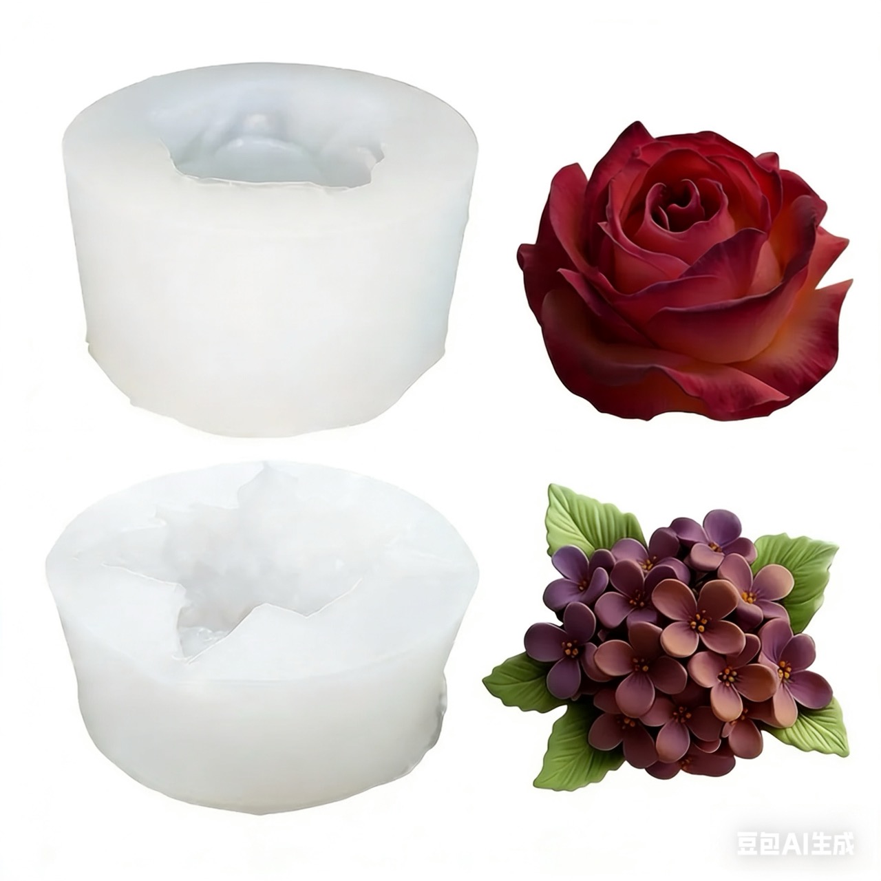 2 piezas de moldes de silicona - Resin Art With Rose reseña y precio