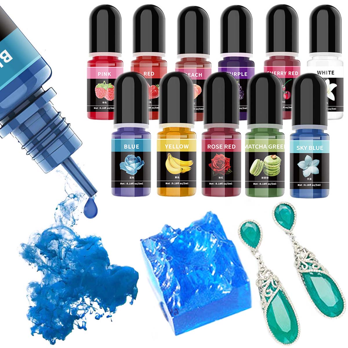 5ml/botella de pigmento de res - Resin Art Glue reseña y precio
