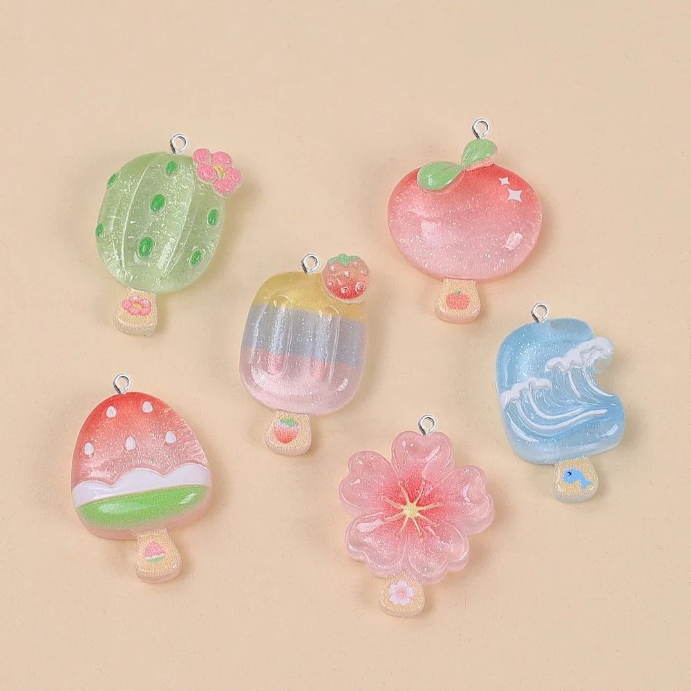 10 piezas de dijes de resina K - Resin Art Glitter reseña y precio