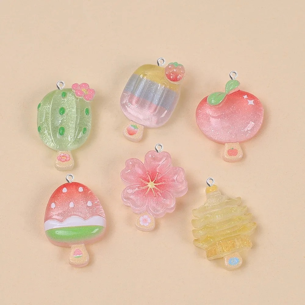 10 piezas de dijes de resina K - Resin Art Glitter reseña y precio